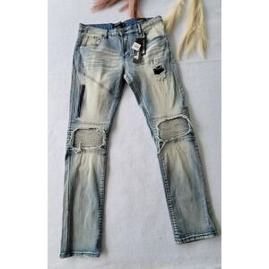 Road Narrows Jeans Mens  ‎ 36X32 Blue Denim  Wash: Blue Khaki